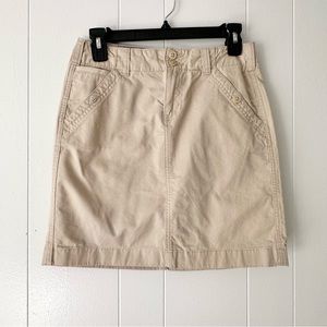 Tommy Hilfiger tan cargo mini skirt, size 0